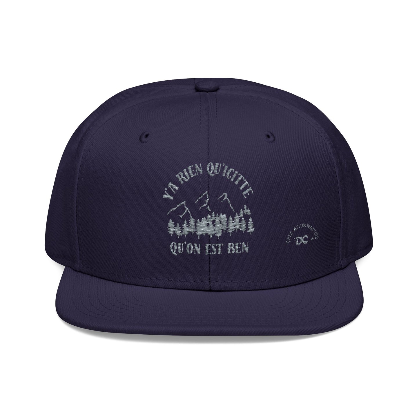 Embroidered Mountain Snapback Cap - Outdoor Adventure Hat -Crée_ation Nature DC