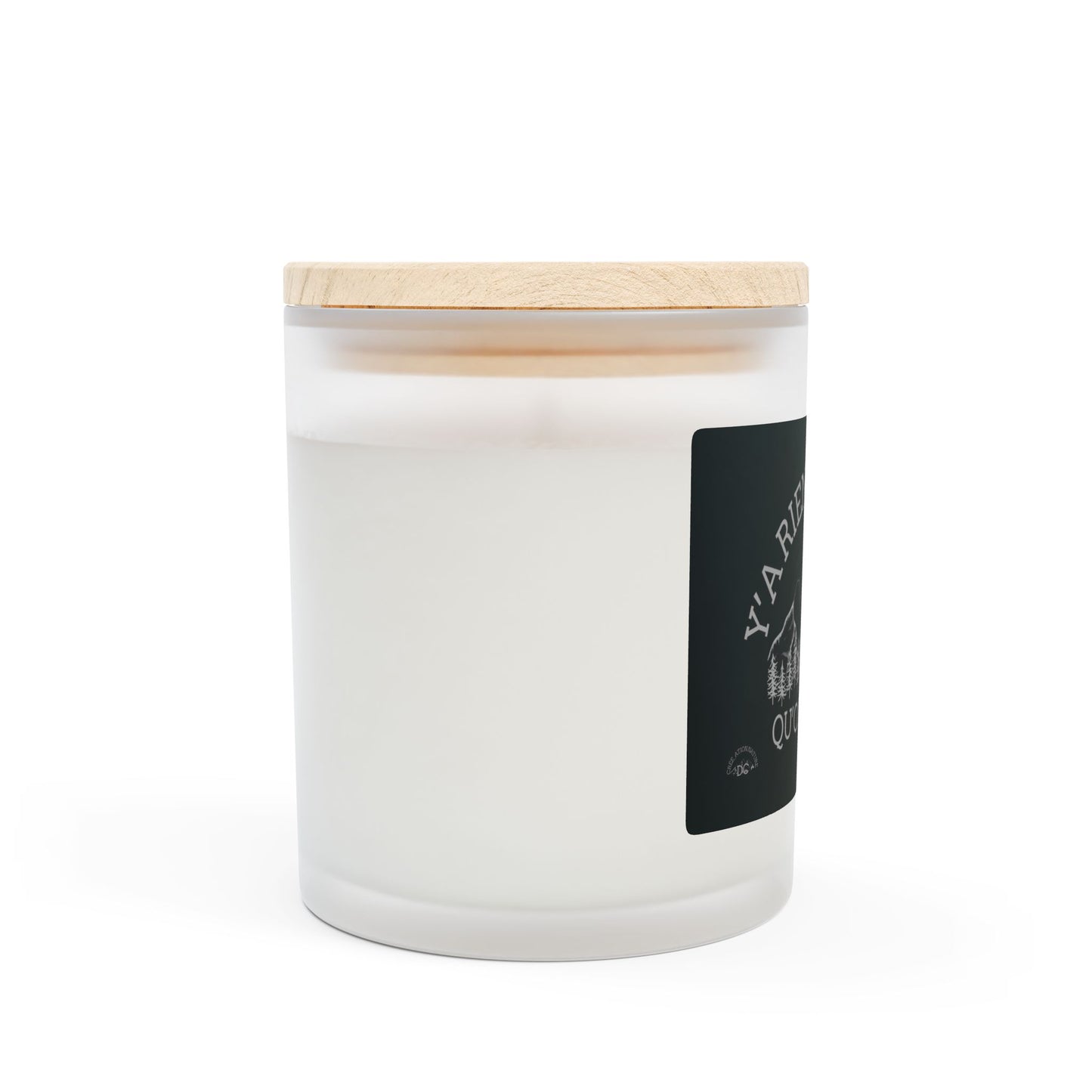 bougie en verre givré - 11oz with Mountain Design | Cozy Home Decor Gift
