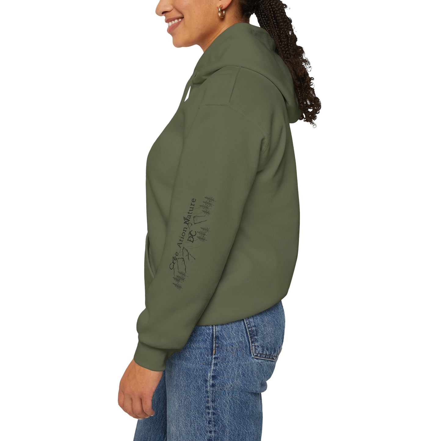 hoodie - Cozy Adventure Hooded Sweatshirt - ‘Ya Rien Qu’Quitté Qu’on Est Ben’ Design