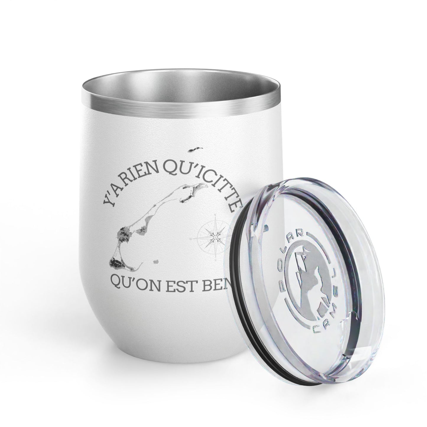 Adventure Awaits Wine Tumbler - 12oz Travel Cup with Motivational Quote Crée_ation Nature DC