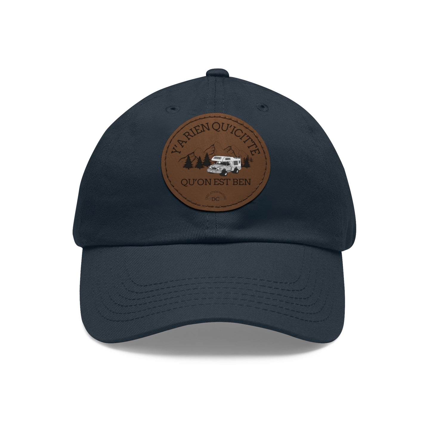 Casual Dad Hat with Leather Patch - Perfect Gift for Outdoor Lovers - Crée_ation Nature DC