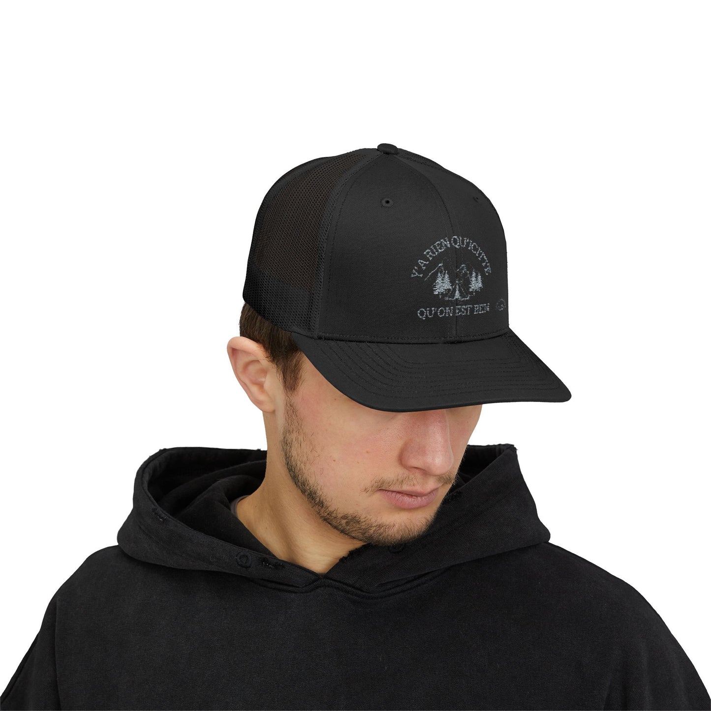 Adventure-Ready Snapback Trucker Cap – 'Y'a rien qu'à quitter qu'on est ben'- Crée_ation Nature DC