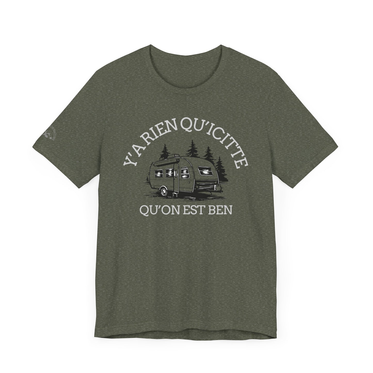 Retro Camping Graphic Tee - "Y'a Rien Quitté" - Crée_ation Nature DC