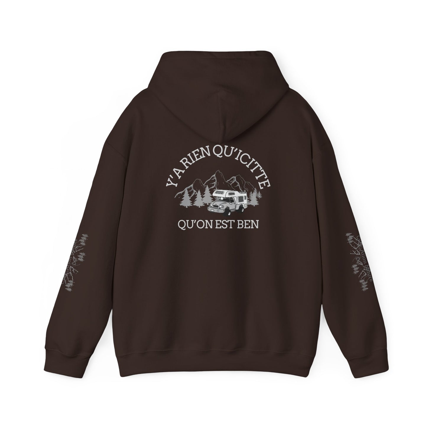 Sweats à capuche Unisex Heavy Blend™ Hooded Sweatshirt - Cozy Adventure Vibes with Motivational Quote-Crée_ation Nature DC