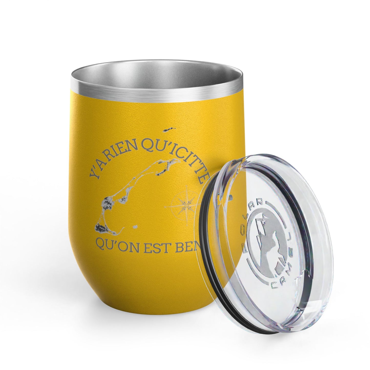 Adventure Awaits Wine Tumbler - 12oz Travel Cup with Motivational Quote Crée_ation Nature DC