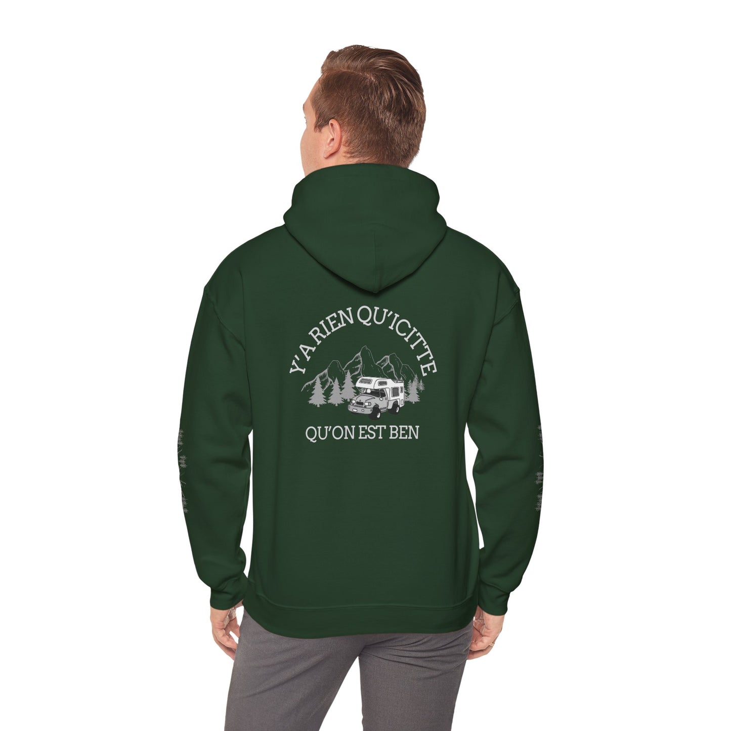 Sweats à capuche Unisex Heavy Blend™ Hooded Sweatshirt - Cozy Adventure Vibes with Motivational Quote-Crée_ation Nature DC