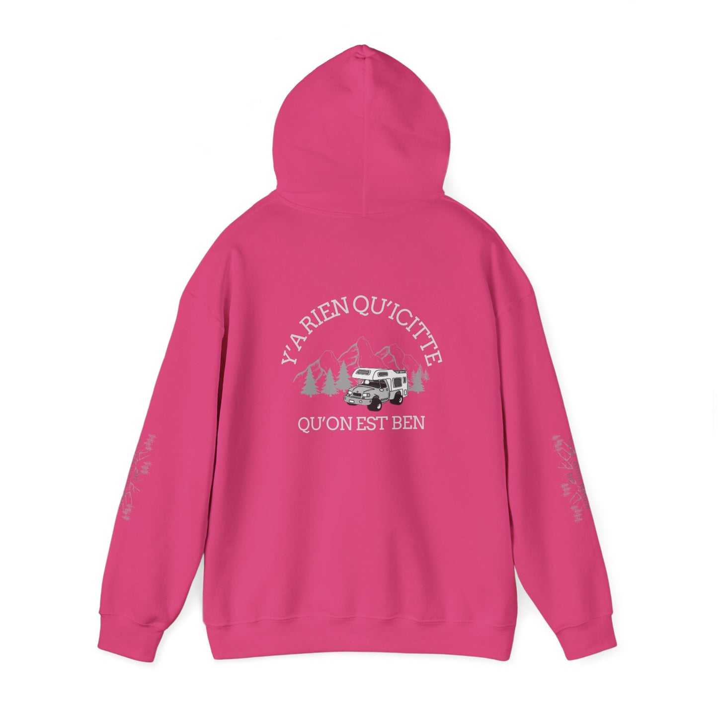 Sweats à capuche Unisex Heavy Blend™ Hooded Sweatshirt - Cozy Adventure Vibes with Motivational Quote-Crée_ation Nature DC
