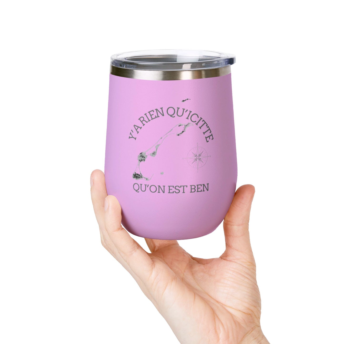 Adventure Awaits Wine Tumbler - 12oz Travel Cup with Motivational Quote Crée_ation Nature DC