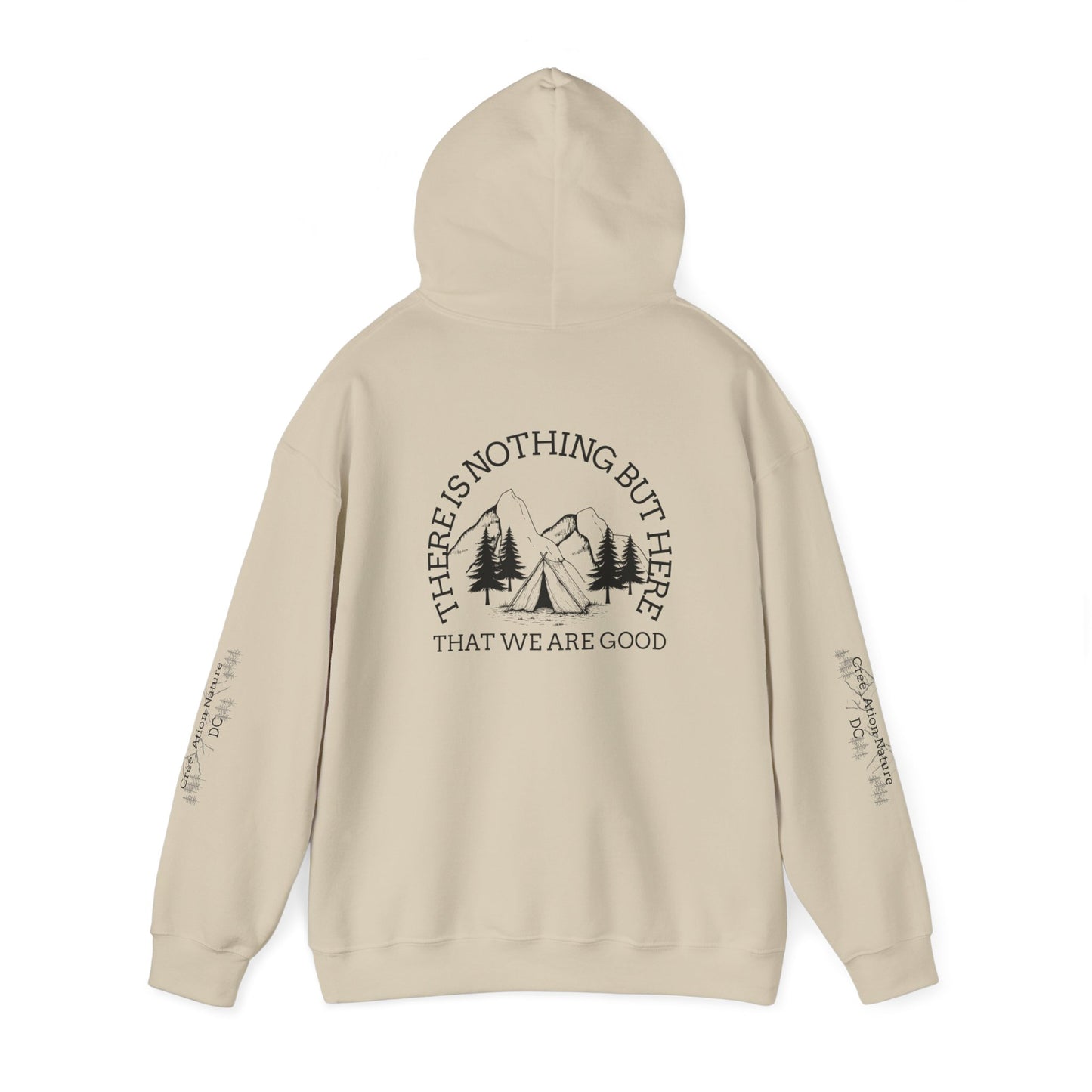 hoodie tente Nature-Inspired Unisex Hoodie with Inspirational Quote
