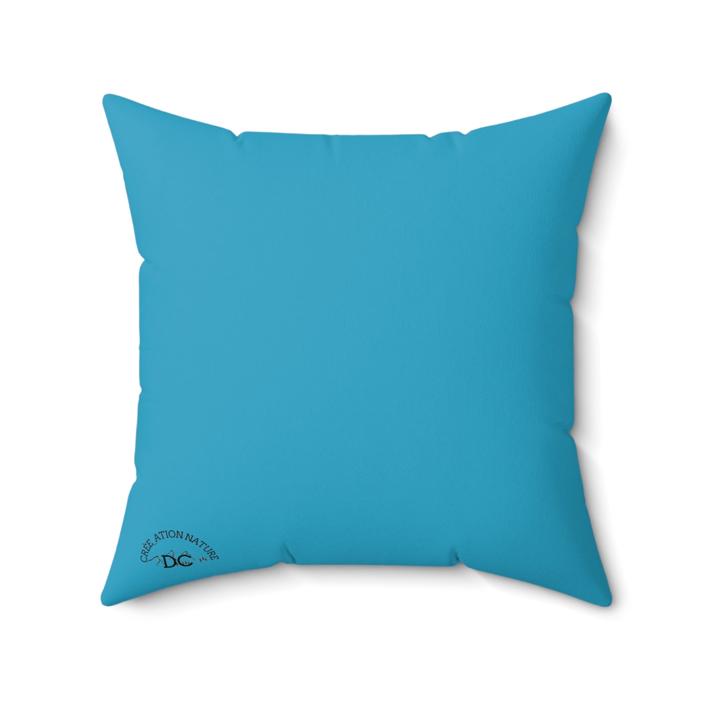 Mountain Vibe Pillow - Y'ARien Qu'icitte Qu'on Est Ben - Cozy Decor coussin bois - Crée_ation Nature DC