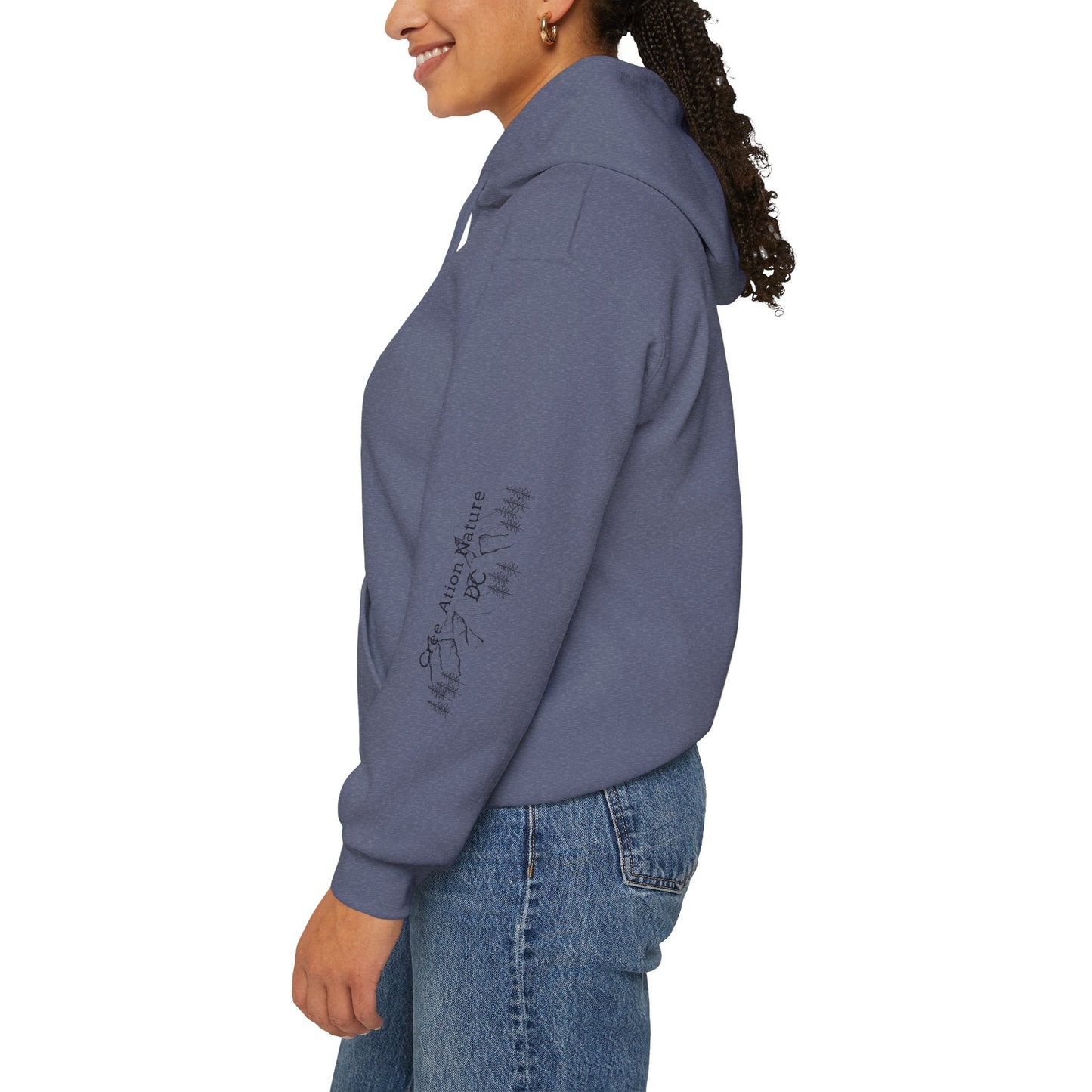 hoodie - Cozy Adventure Hooded Sweatshirt - ‘Ya Rien Qu’Quitté Qu’on Est Ben’ Design