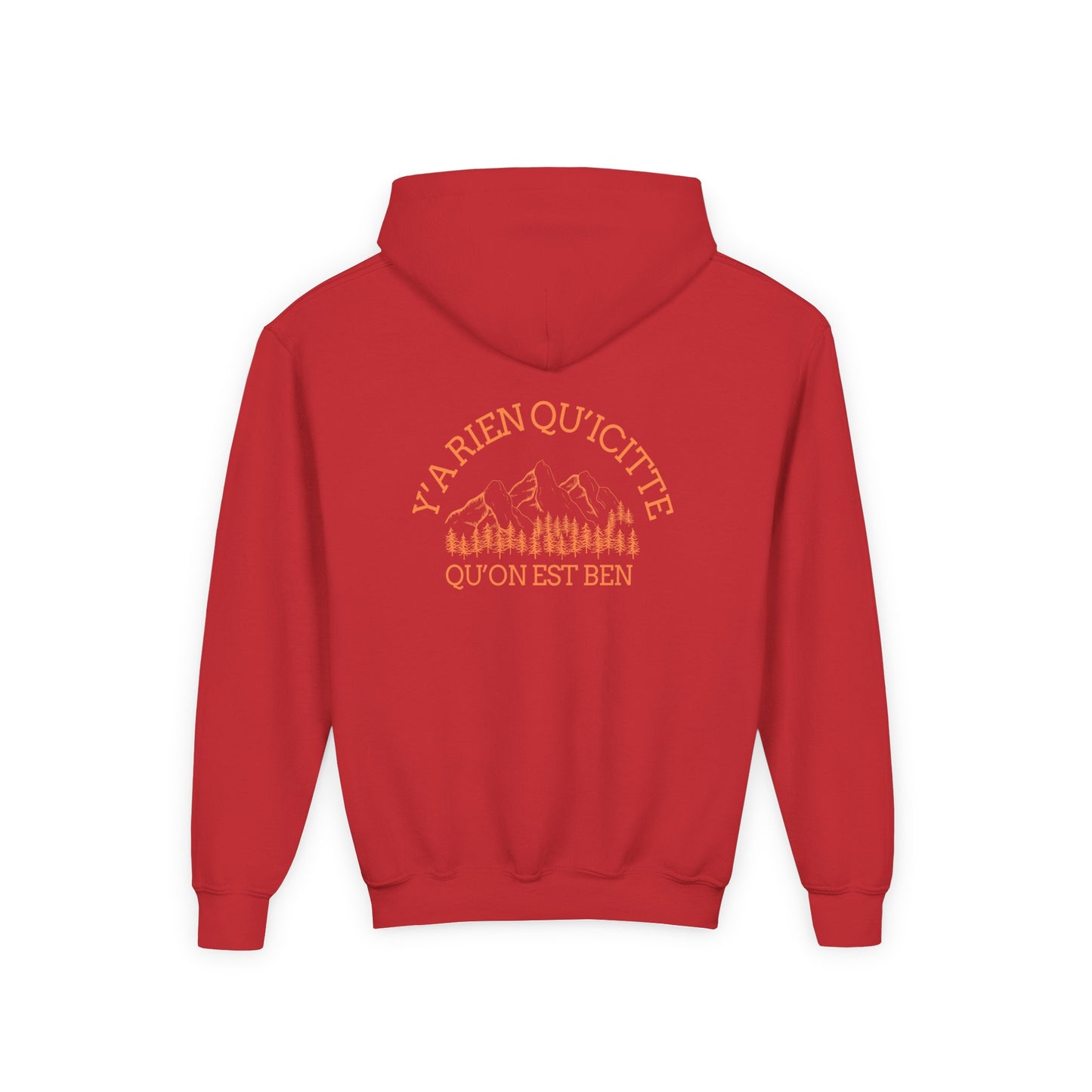Youth Heavy Blend Hooded Sweatshirt - Nature Inspired Design with Motivational Text