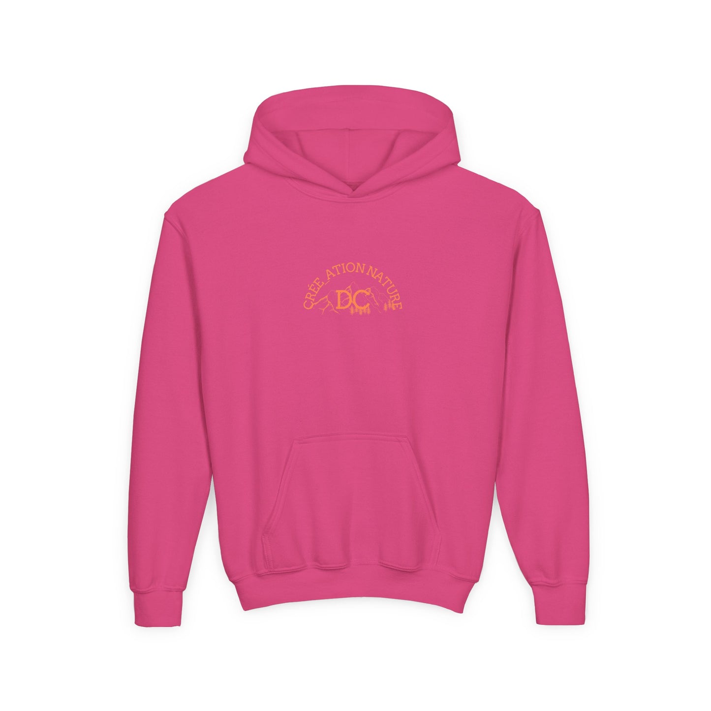 Youth Heavy Blend Hooded Sweatshirt - Nature Inspired Design with Motivational Text