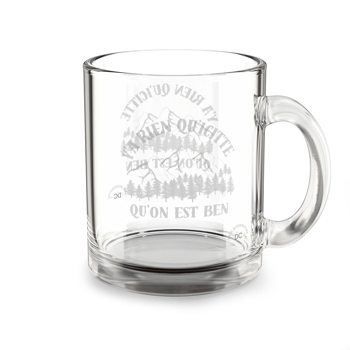 Inspirational Camping Glass Mug - 10oz Outdoor Adventure Drinkware