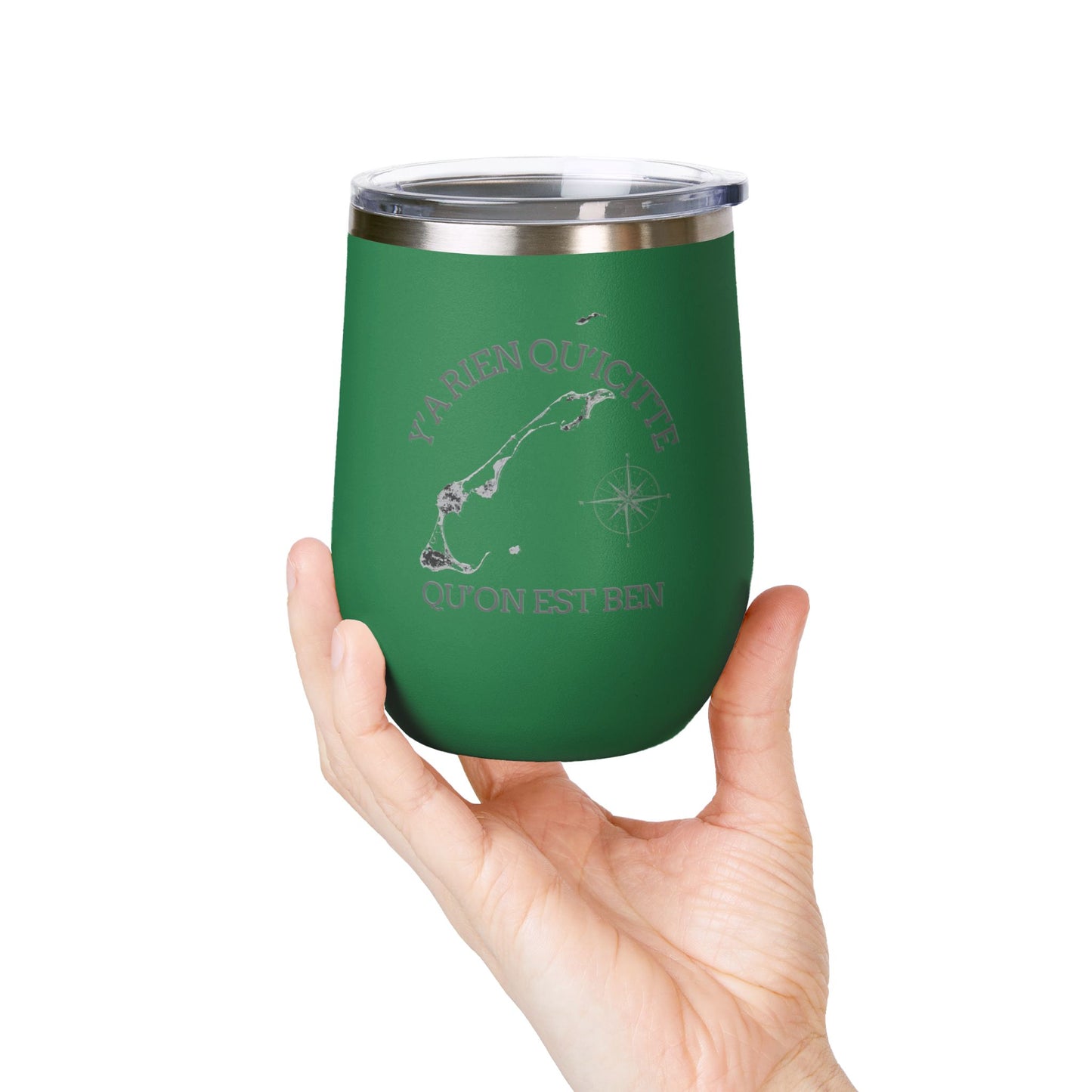 Adventure Awaits Wine Tumbler - 12oz Travel Cup with Motivational Quote Crée_ation Nature DC