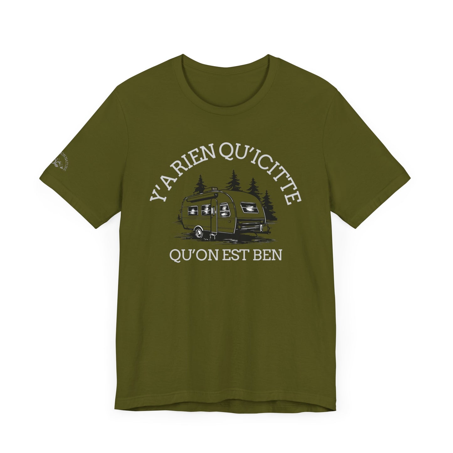 Retro Camping Graphic Tee - "Y'a Rien Quitté" - Crée_ation Nature DC