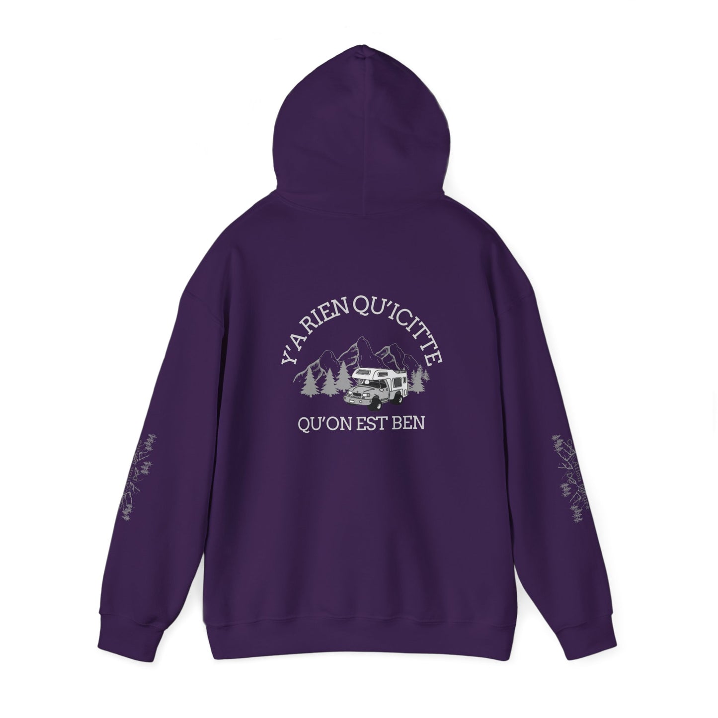 Sweats à capuche Unisex Heavy Blend™ Hooded Sweatshirt - Cozy Adventure Vibes with Motivational Quote-Crée_ation Nature DC