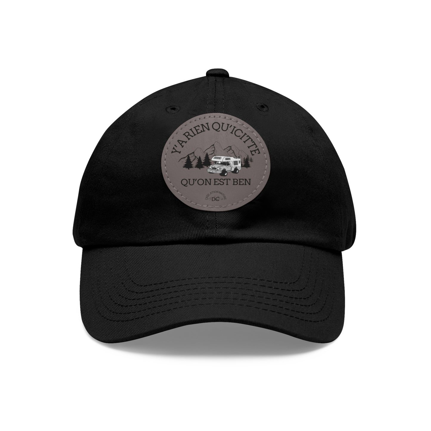 Casual Dad Hat with Leather Patch - Perfect Gift for Outdoor Lovers - Crée_ation Nature DC