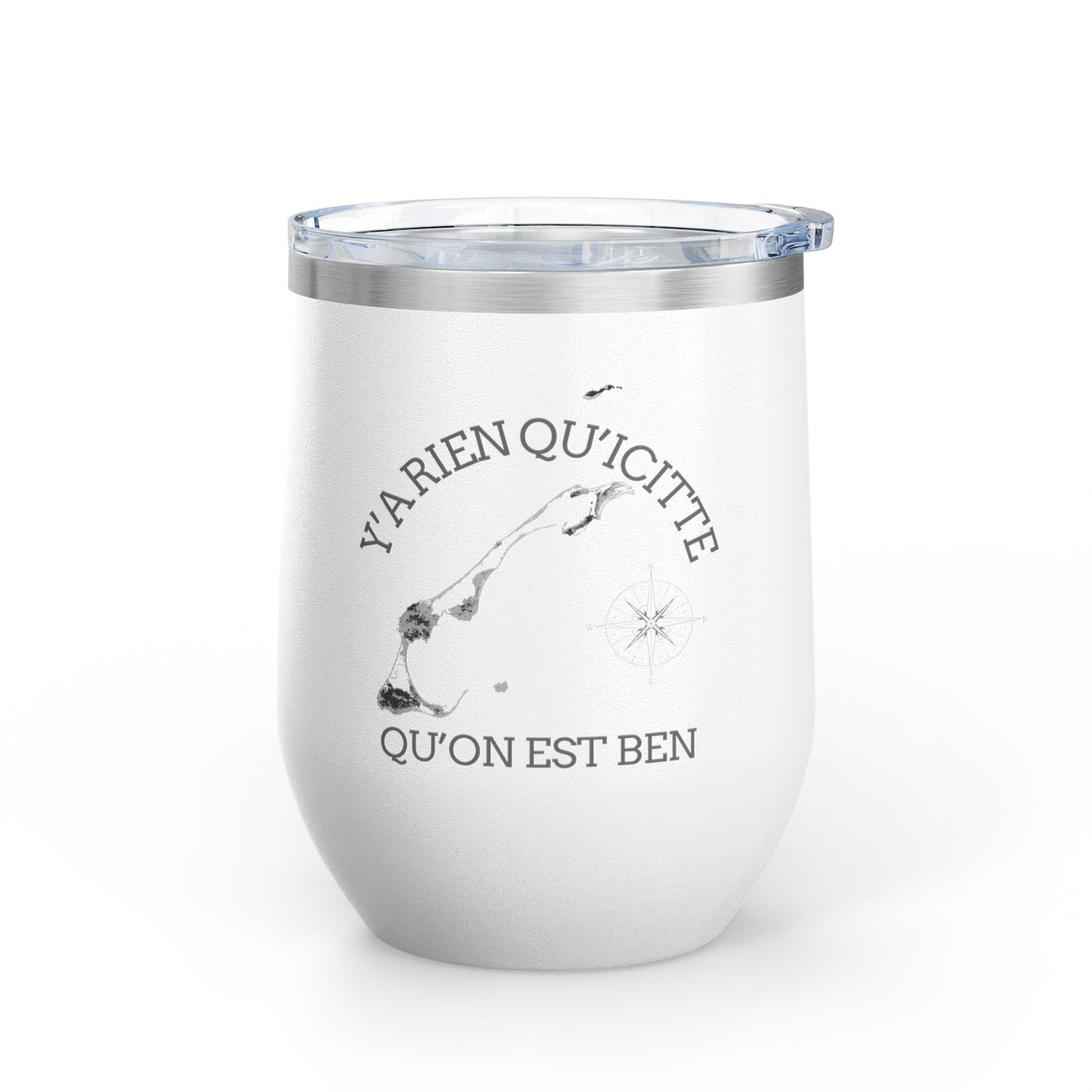Adventure Awaits Wine Tumbler - 12oz Travel Cup with Motivational Quote Crée_ation Nature DC