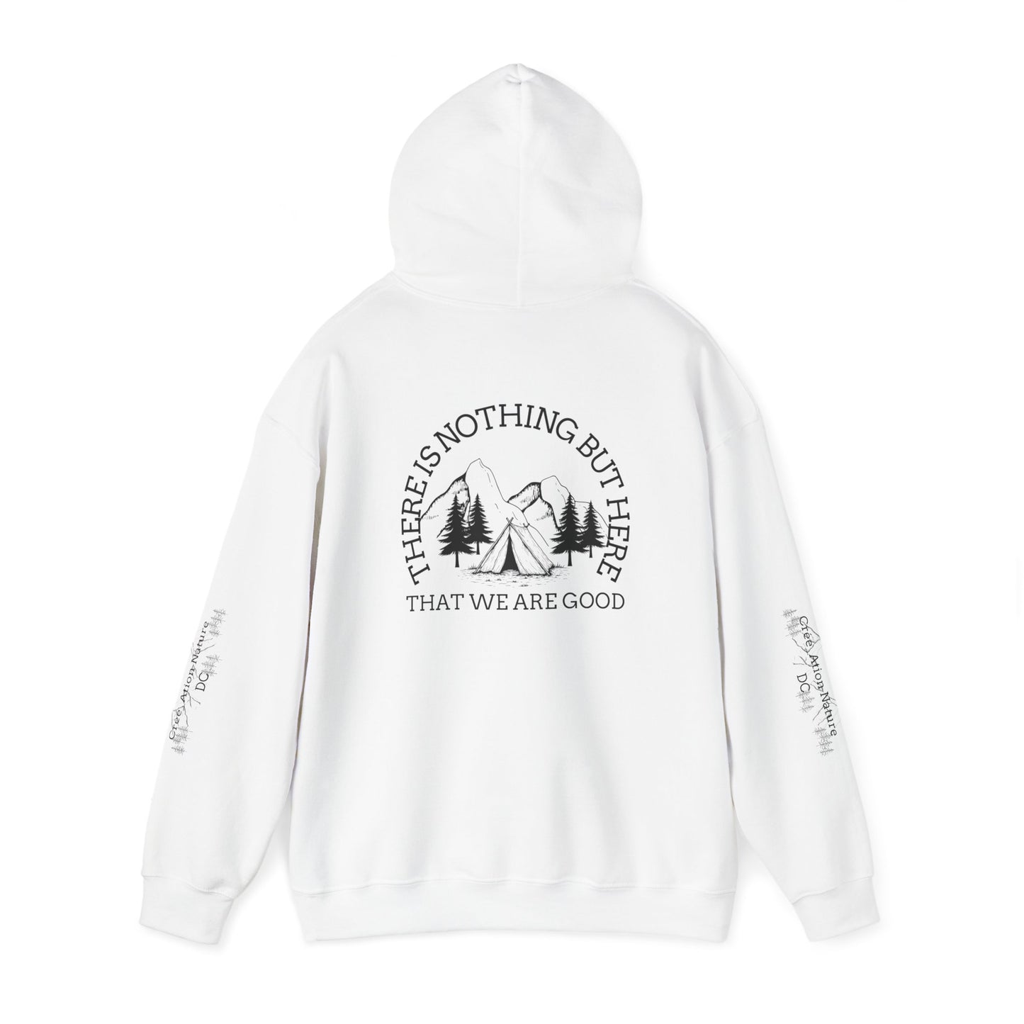 hoodie tente Nature-Inspired Unisex Hoodie with Inspirational Quote