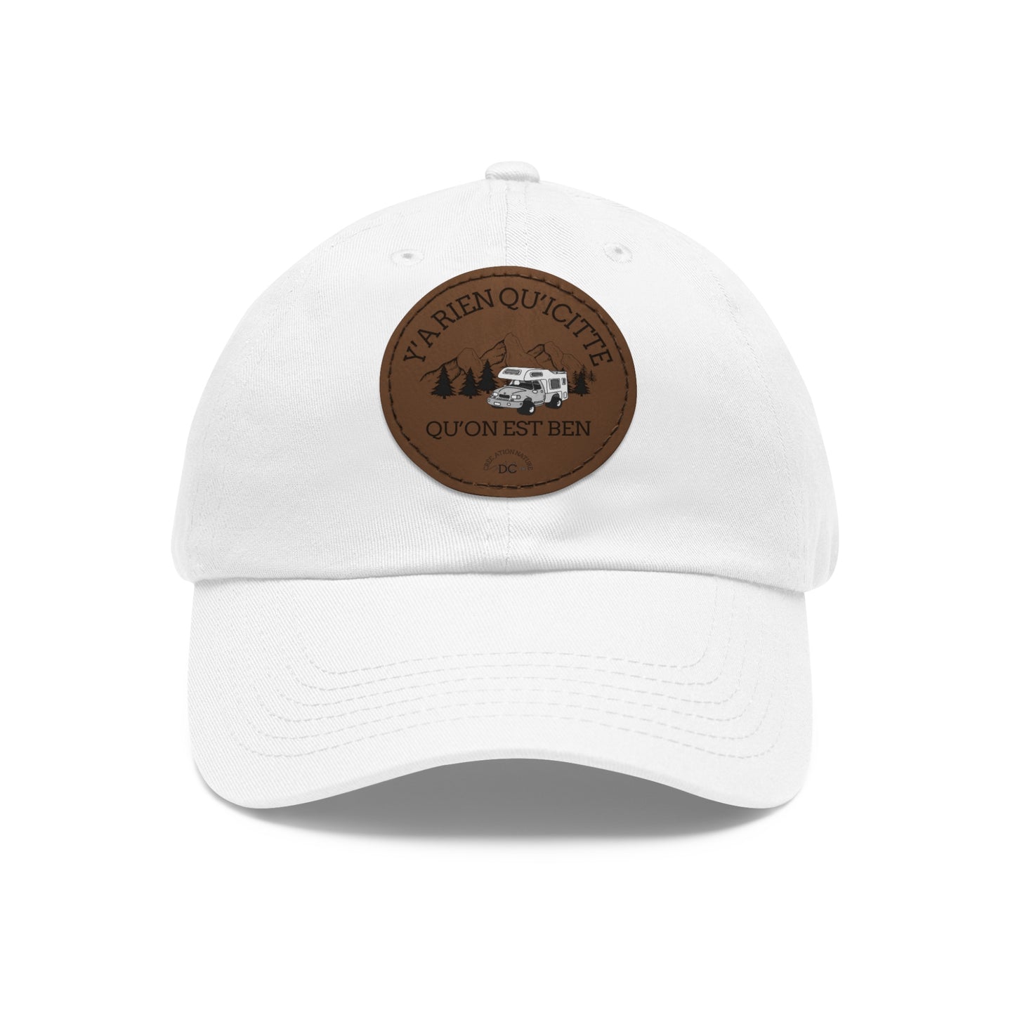 Casual Dad Hat with Leather Patch - Perfect Gift for Outdoor Lovers - Crée_ation Nature DC