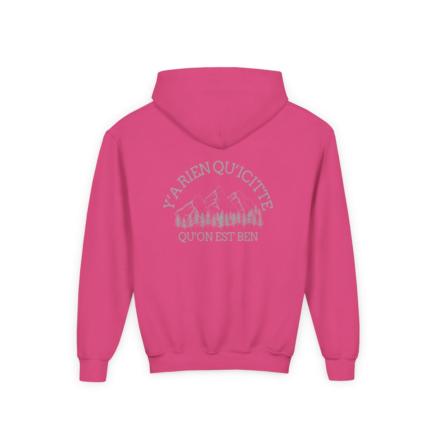 Youth Heavy Blend Hooded Sweatshirt - 'Creation Nature' & 'Ya Rien Quitté' Nature Inspired Design Crée_ation Nature DC