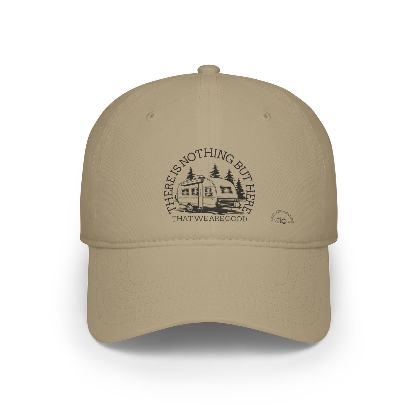 Casquette Adventure Awaits Baseball Cap - ‘There is Nothing But Here’ Red Cap for Outdoor Lovers - Crée_ation Nature DC
