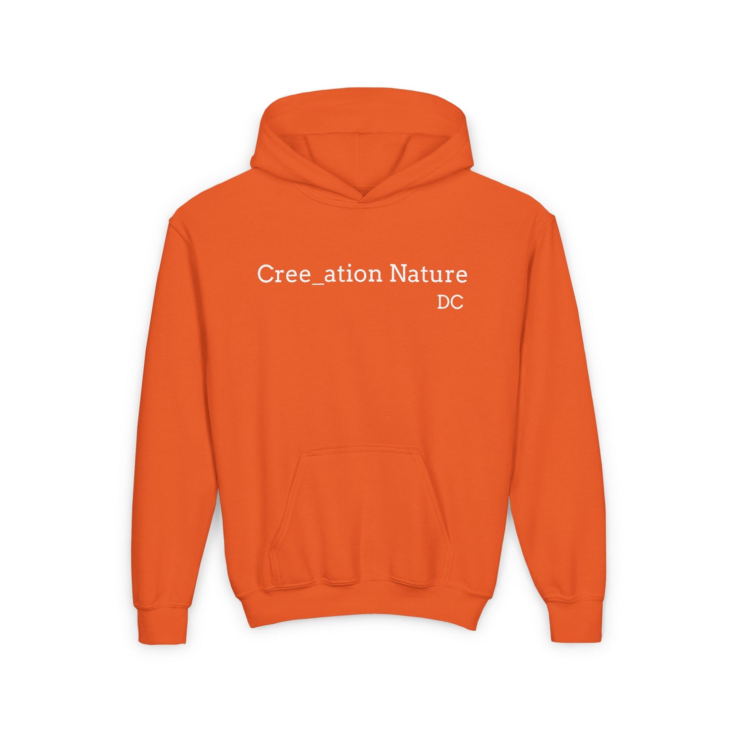 Youth Heavy Blend Hooded Sweatshirt - Cree_ation Nature Moose Design
