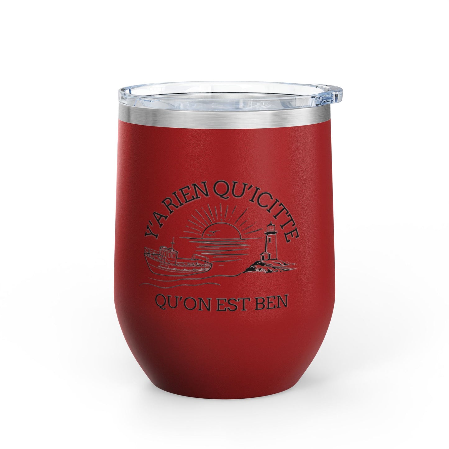 Chic Wine Tumbler - 12oz Inspirational Travel Mug with Nautical Design - Crée_ation Nature DC
