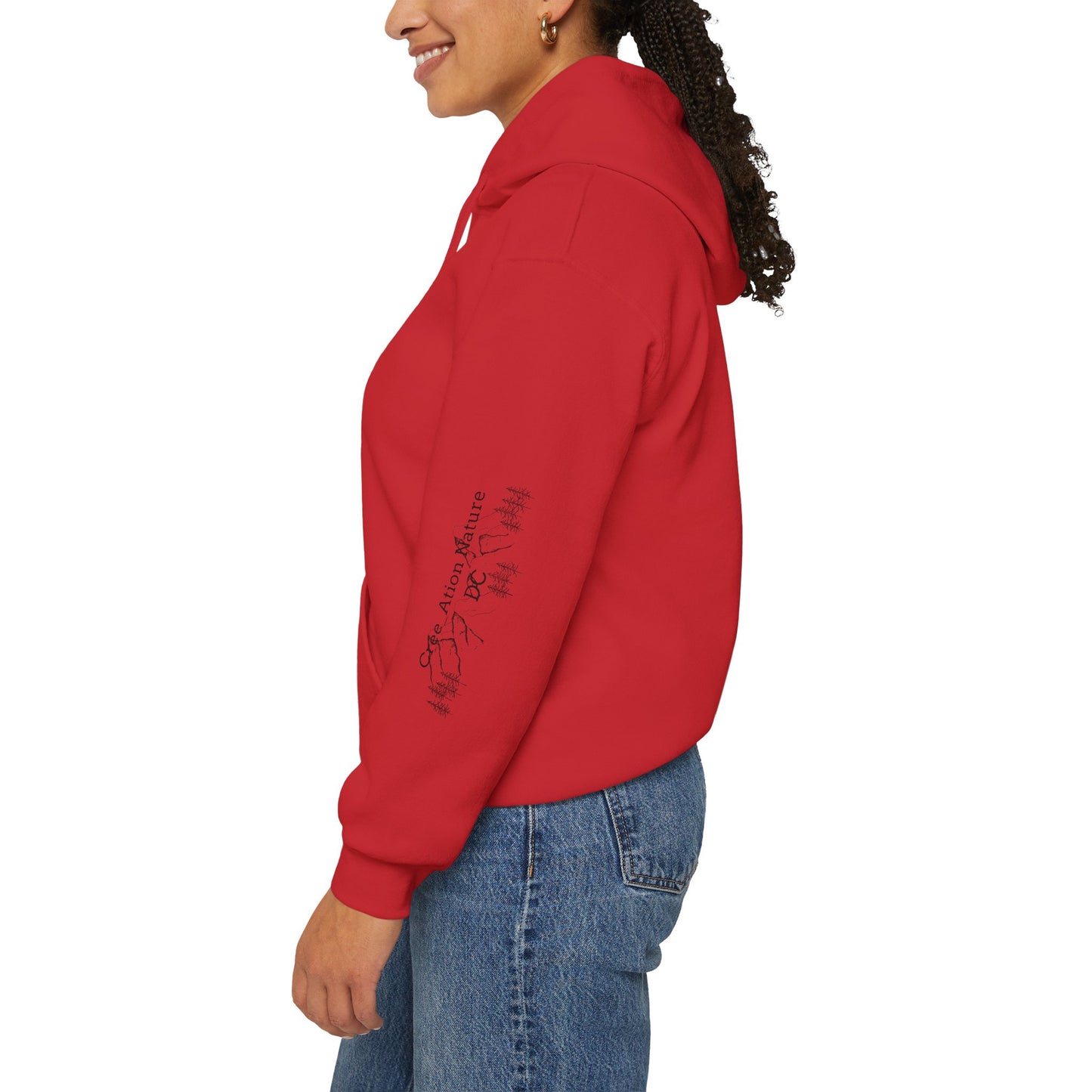 hoodie - Cozy Adventure Hooded Sweatshirt - ‘Ya Rien Qu’Quitté Qu’on Est Ben’ Design
