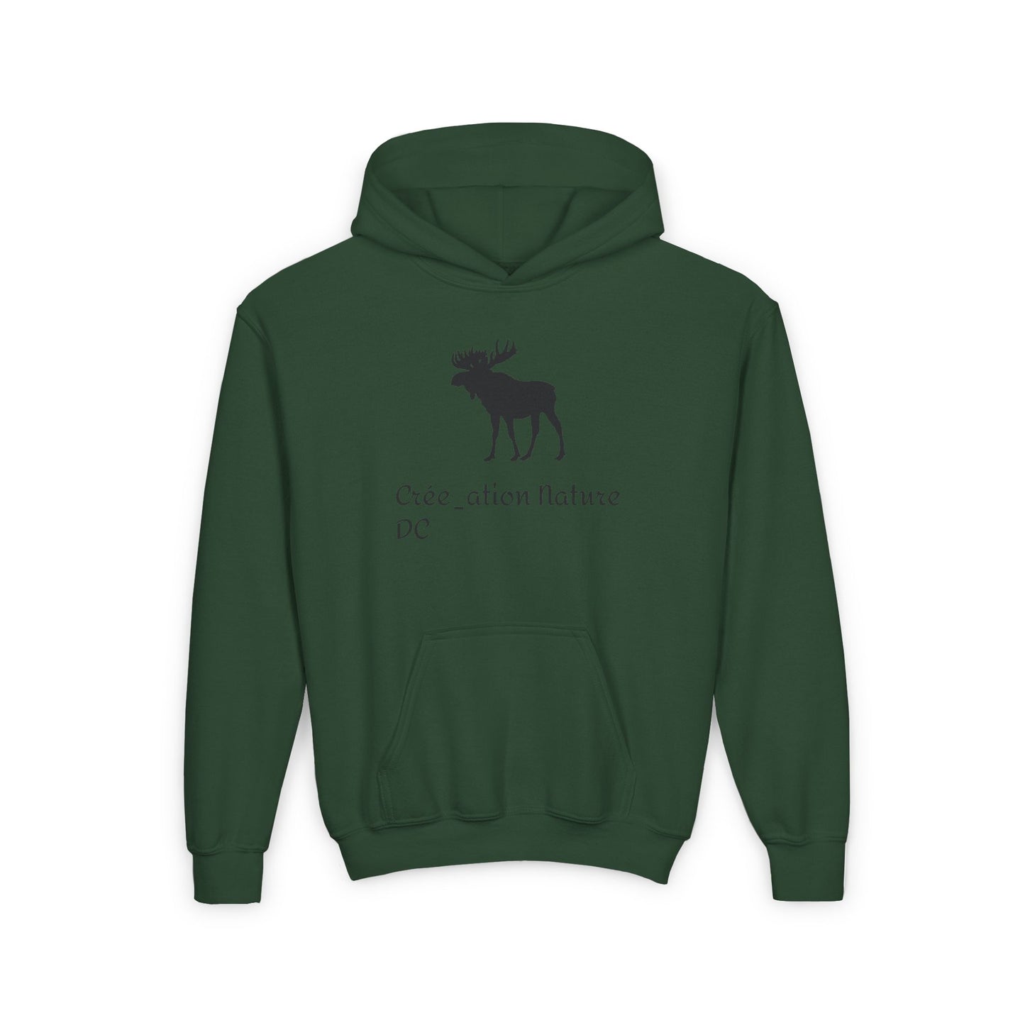 Youth Heavy Blend Hooded Sweatshirt - Nature Moose Design