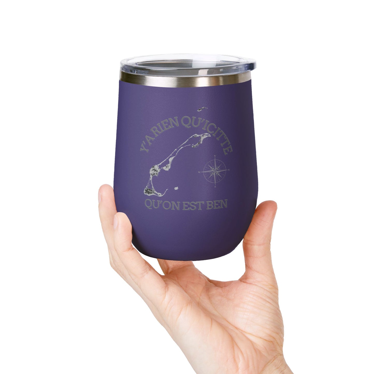 Adventure Awaits Wine Tumbler - 12oz Travel Cup with Motivational Quote Crée_ation Nature DC