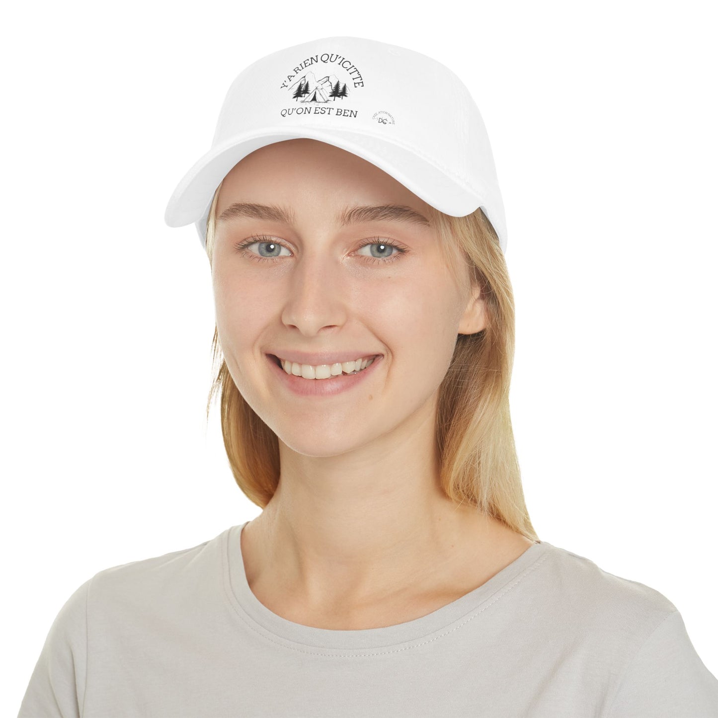 Adventure-Ready Low Profile Baseball Cap with Inspirational Quote-Crée_ation Nature DC