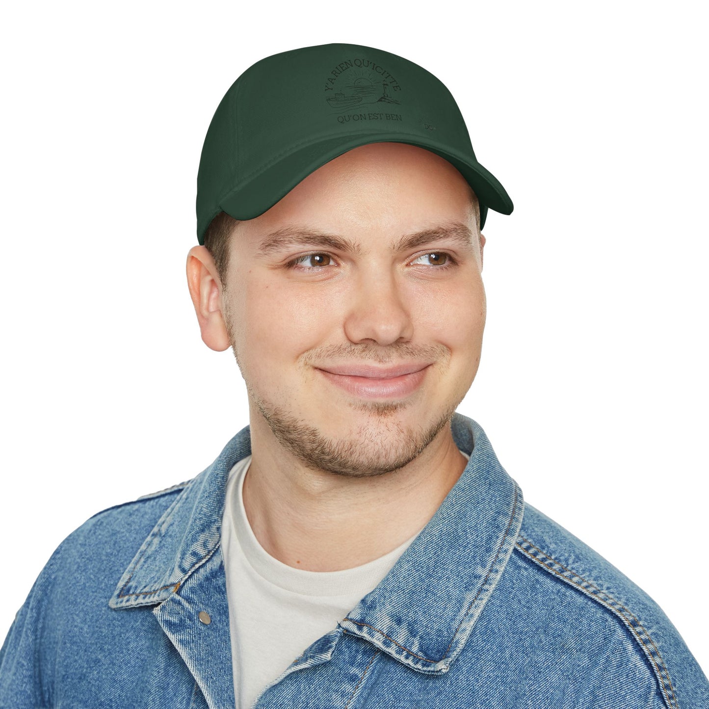 Casual Red Baseball Cap - "Y'A RIEN QU'Y'ACITTE" Inspirational Design - Crée_ation Nature DC