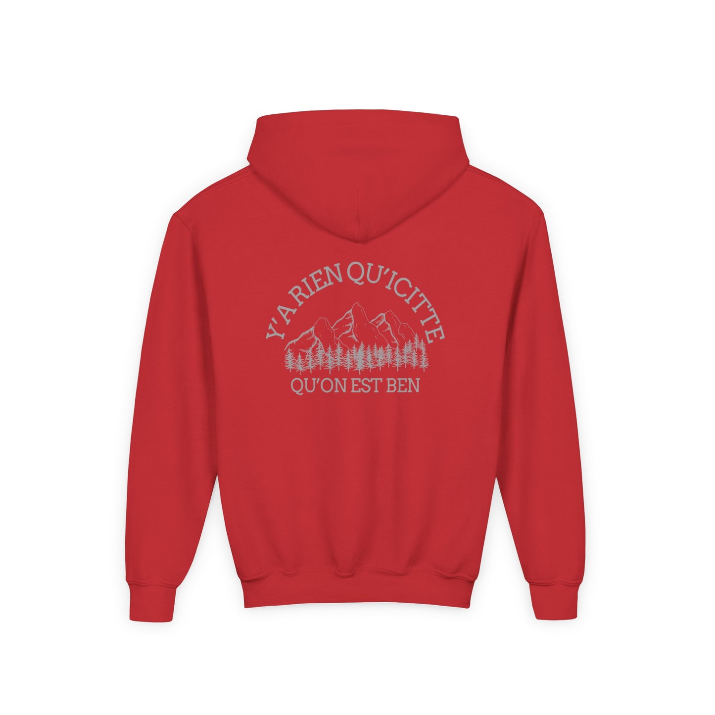 Youth Heavy Blend Hooded Sweatshirt - 'Creation Nature' & 'Ya Rien Quitté' Nature Inspired Design Crée_ation Nature DC