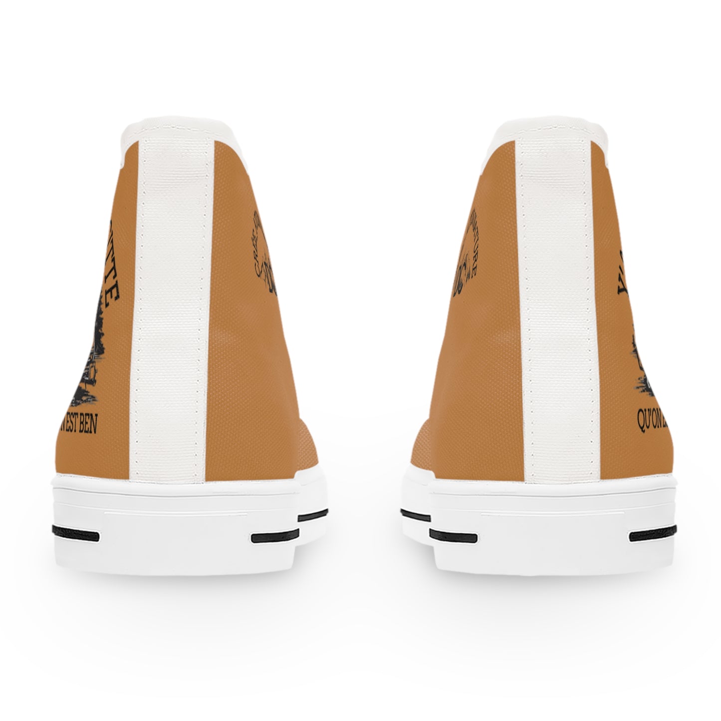 Stylish Women's High Top Sneakers - Retro Outdoor Adventure Design