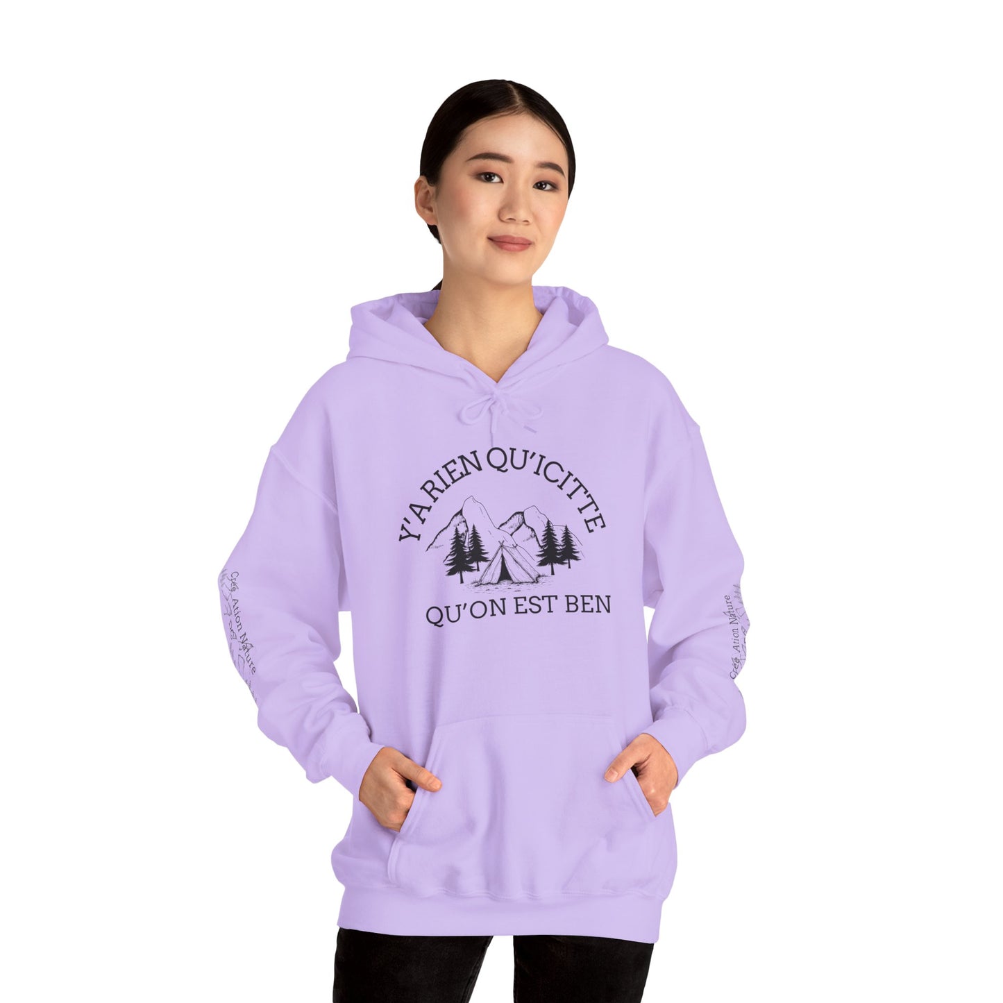 sweat-shirt à capuche unisexe - 'Y'A RIEN QU'ICITTE - Qu'On Est Ben'-Crée_ation Nature DC