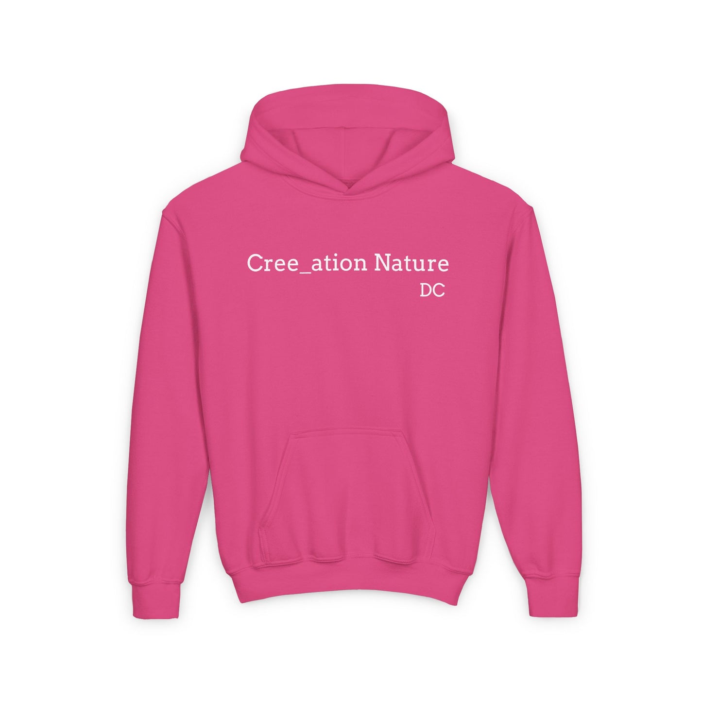 Youth Heavy Blend Hooded Sweatshirt - Cree_ation Nature Moose Design