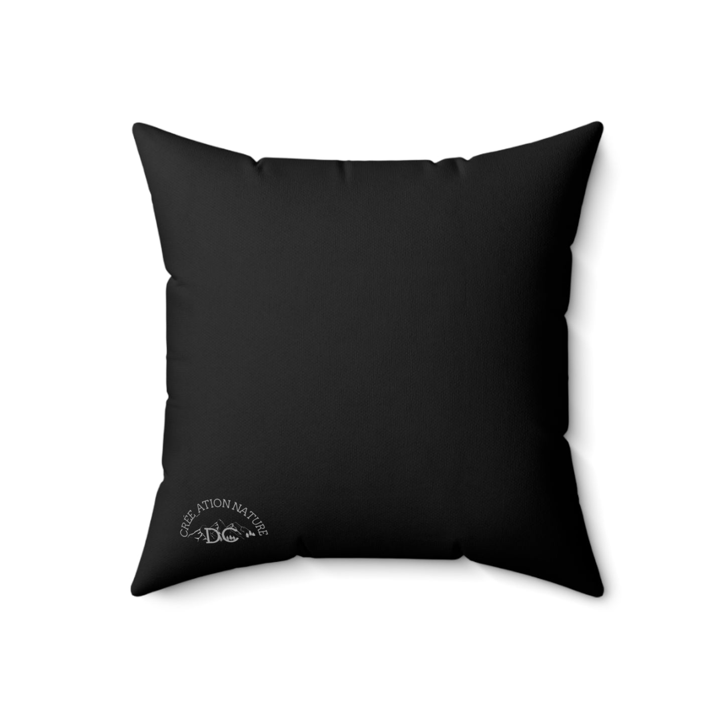 Rustic Mountain Quote Pillow - Cozy Spun Polyester Square Cushion Cousin -Crée_ation Nature DC