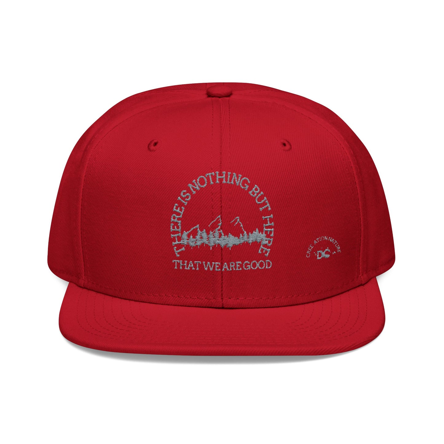 Embroidered Snapback Cap - "There Is Nothing But Here" - Crée_ation Nature Dc