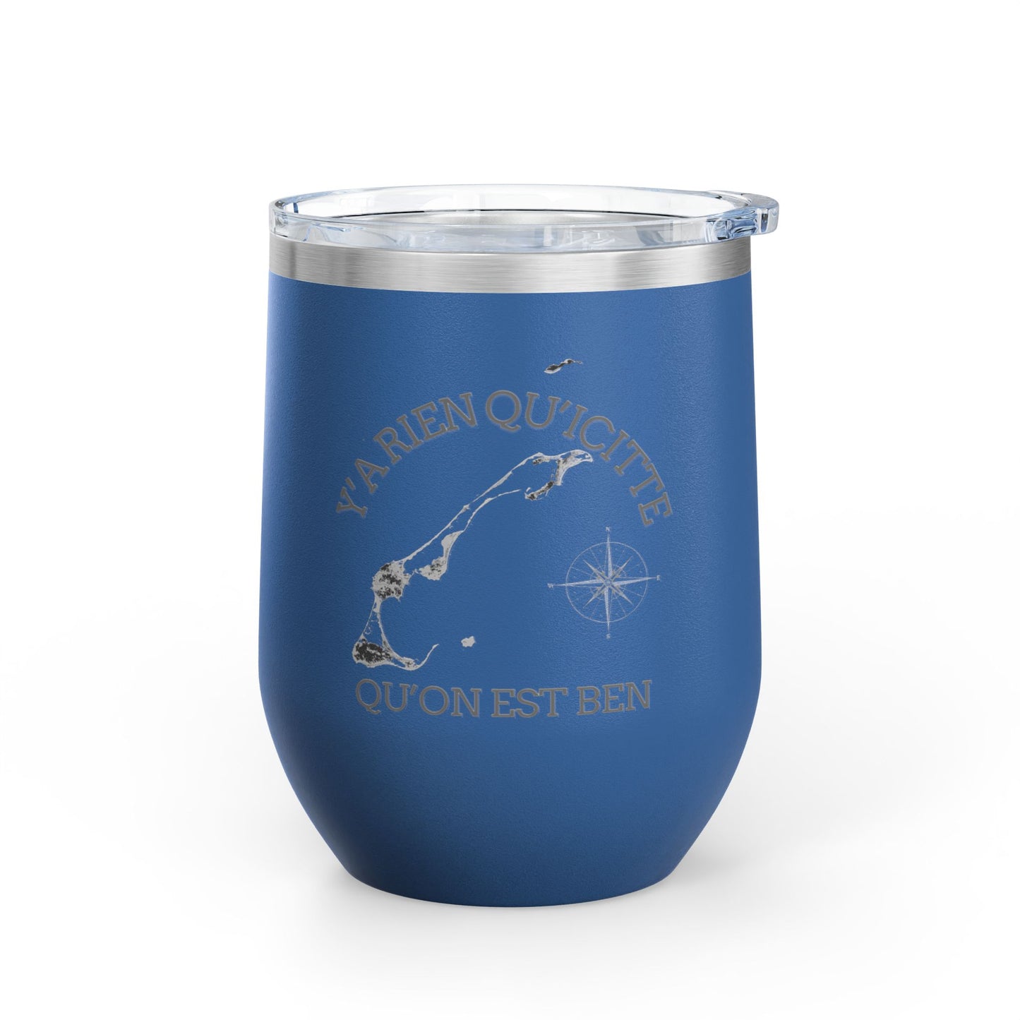 Adventure Awaits Wine Tumbler - 12oz Travel Cup with Motivational Quote Crée_ation Nature DC