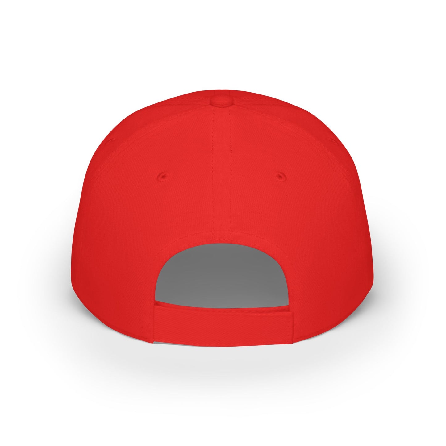 Casual Red Low Profile Baseball Cap - 'Ya Rien Qu'Excite Qu'On Est Ben' - Crée_ation Nature DC