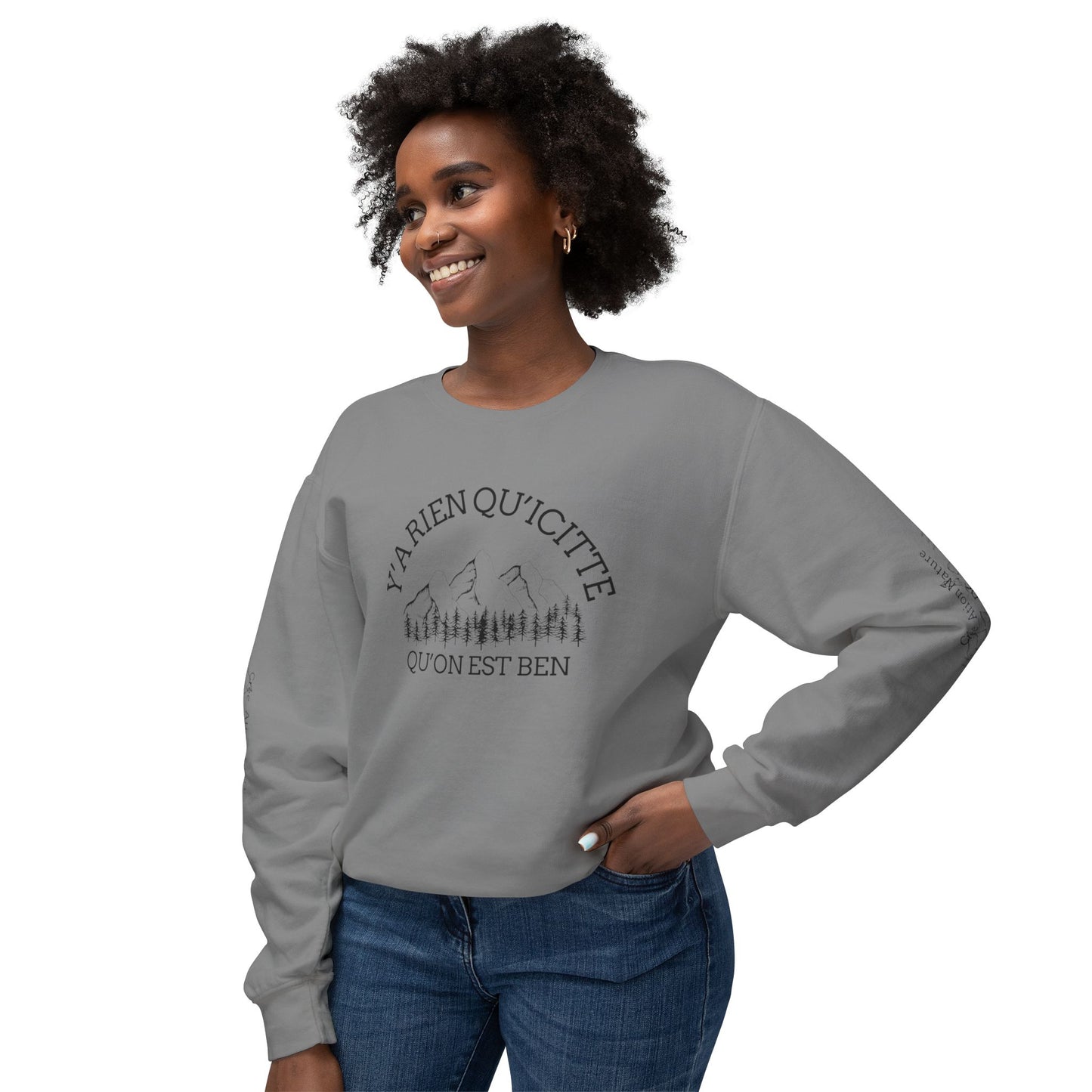 Unisex Lightweight Crewneck Sweatshirt - Crée_ation Nature DC