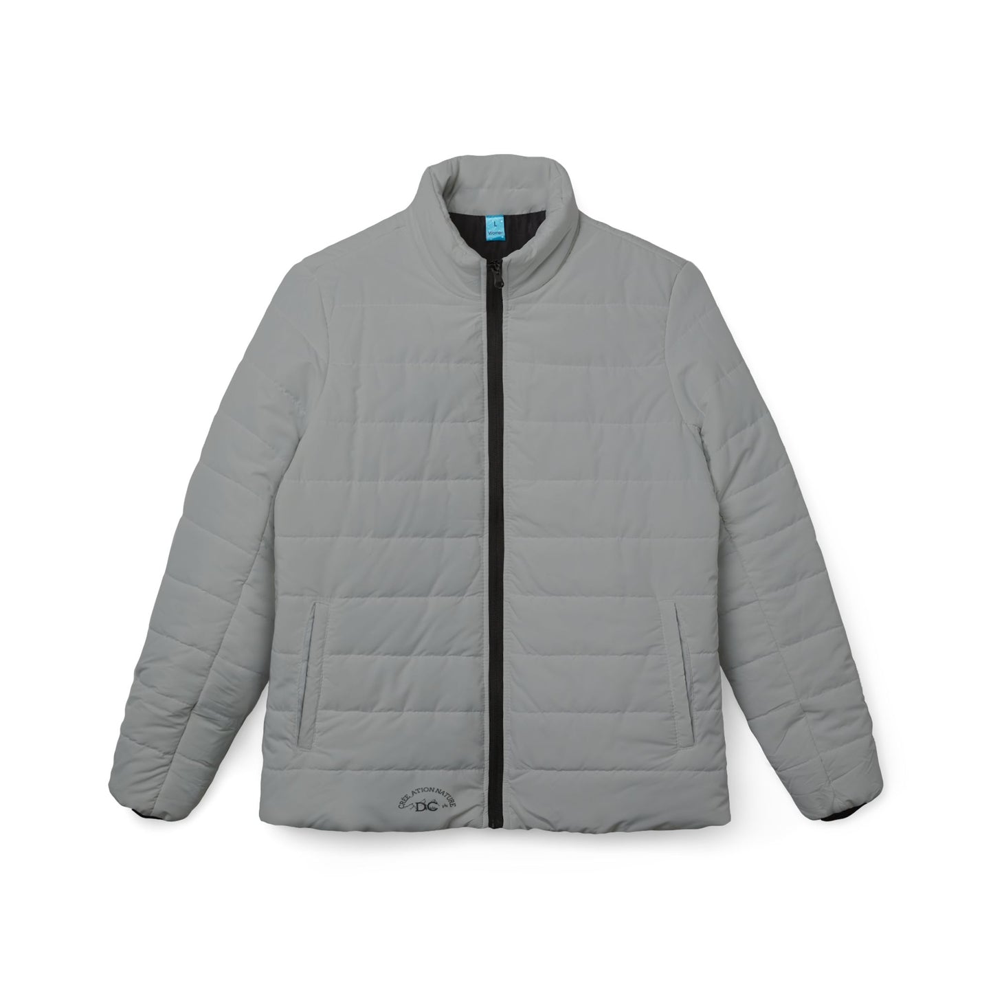 Cozy Women’s Puffer Jacket with Inspirational Quote - Crée_ation Nature DC
