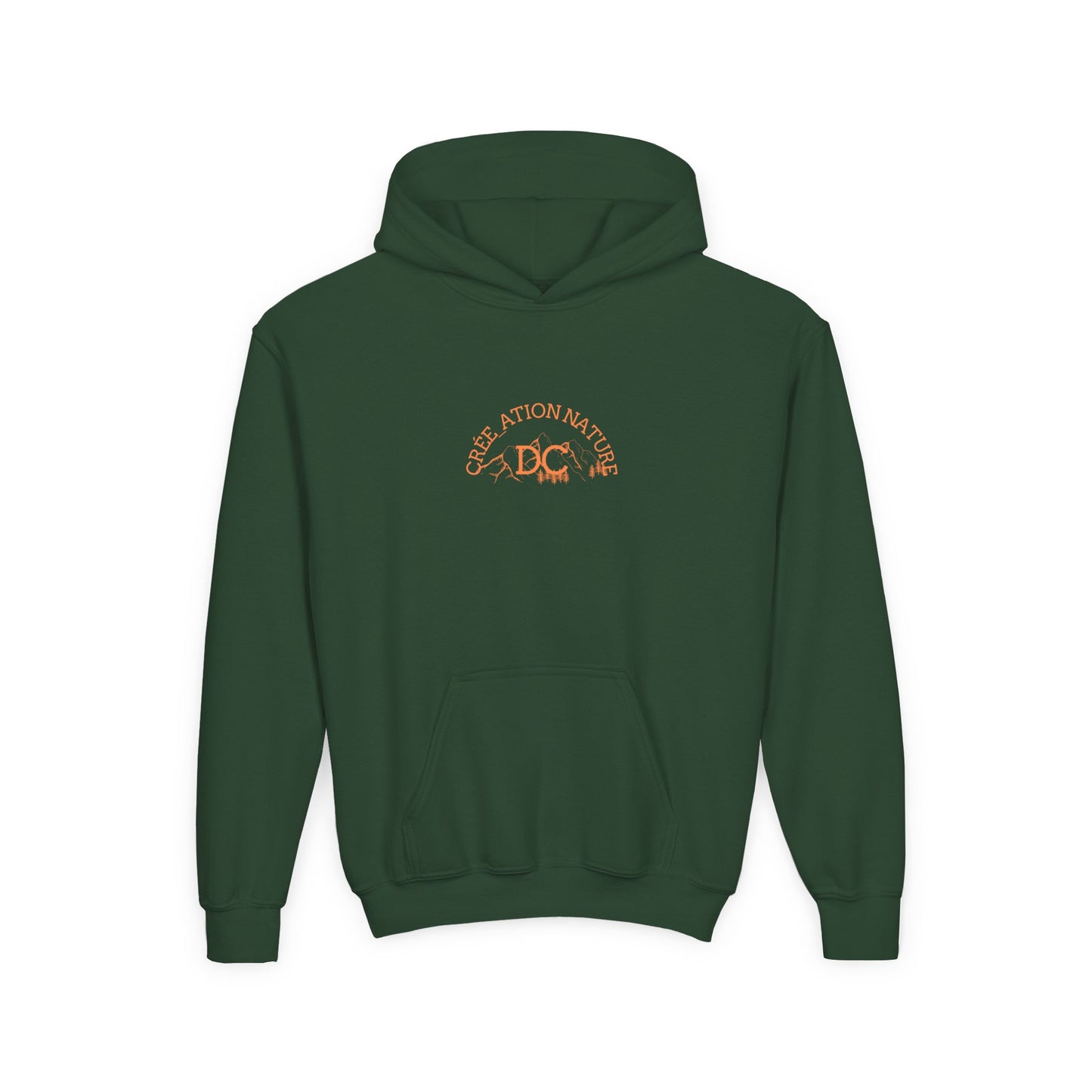 Youth Heavy Blend Hooded Sweatshirt - Nature Inspired Design with Motivational Text