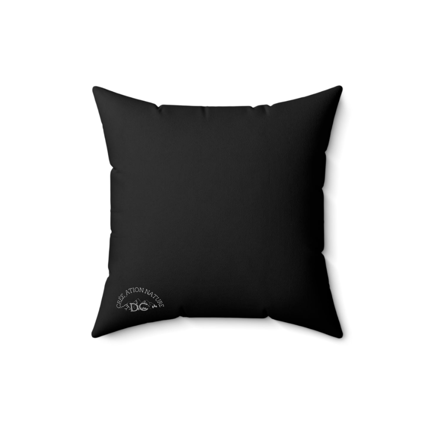 Rustic Mountain Quote Pillow - Cozy Spun Polyester Square Cushion Cousin -Crée_ation Nature DC