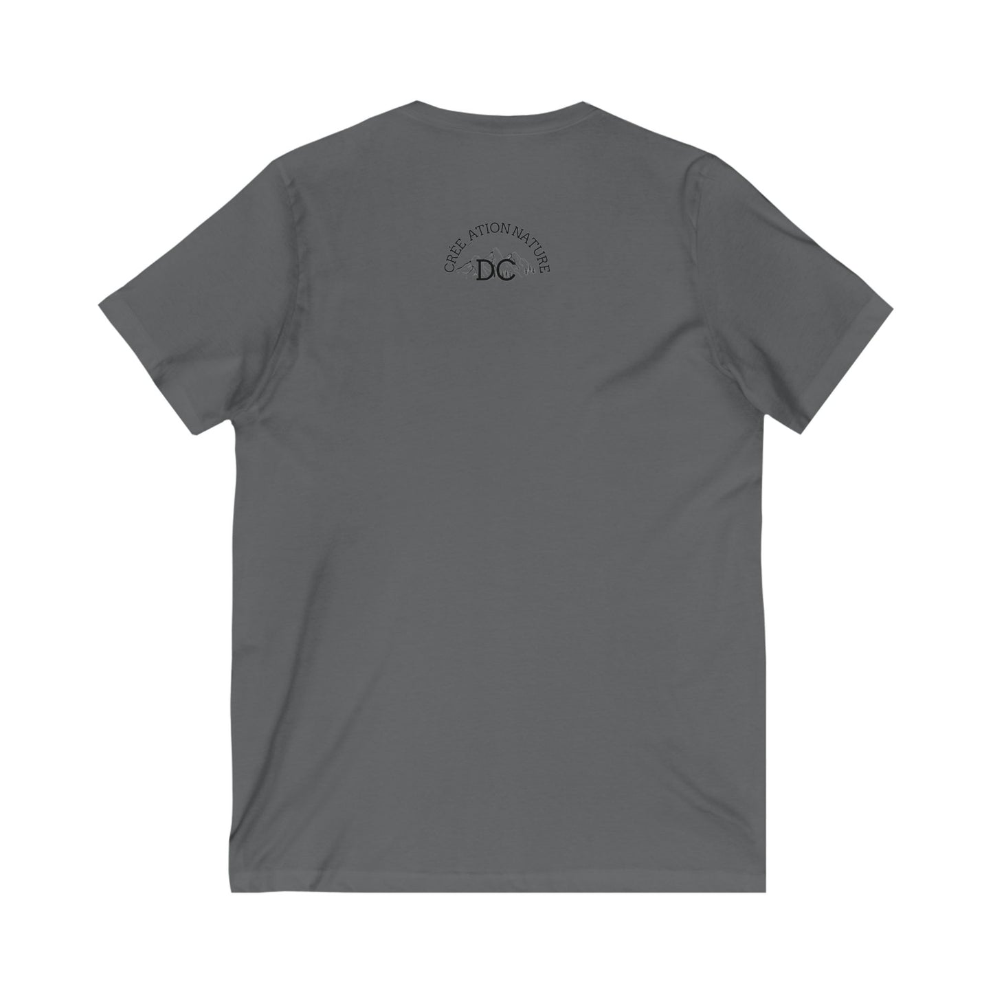 t-shirt unisexe en jersey à col en VAdventure Spirit Unisex V-Neck Tee -Crée_Ation Nature DC