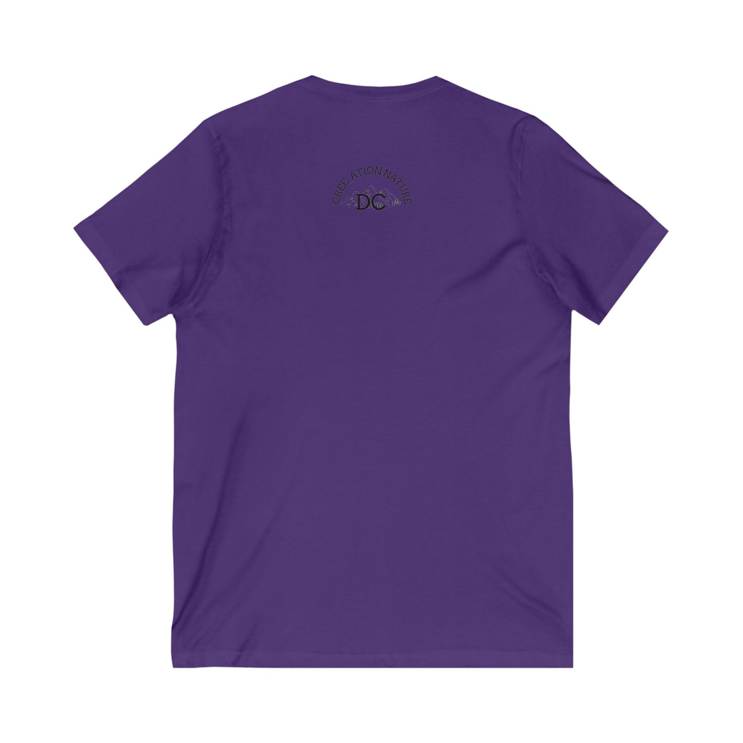 t-shirt unisexe en jersey à col en VAdventure Spirit Unisex V-Neck Tee -Crée_Ation Nature DC