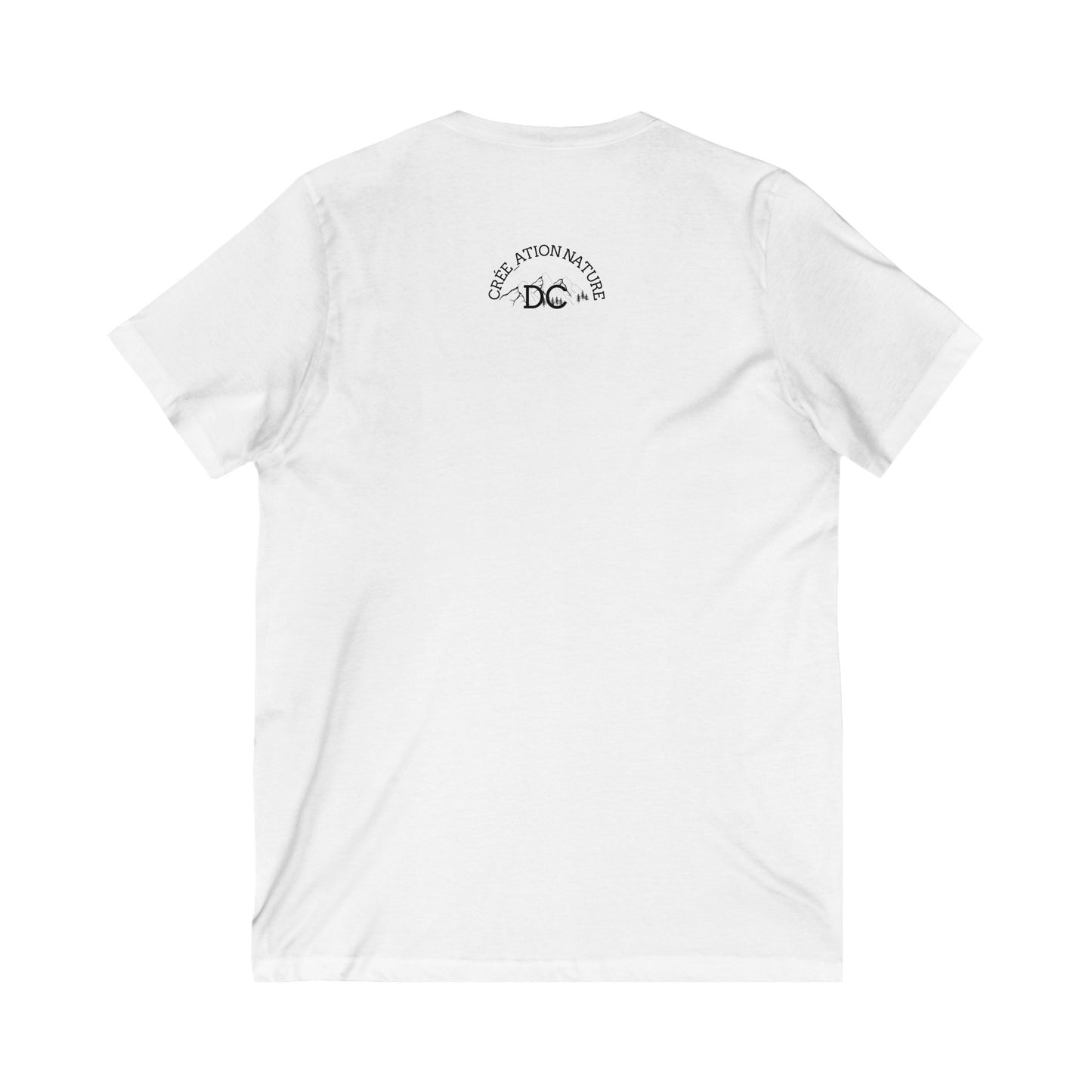 t-shirt unisexe en jersey à col en VAdventure Spirit Unisex V-Neck Tee -Crée_Ation Nature DC