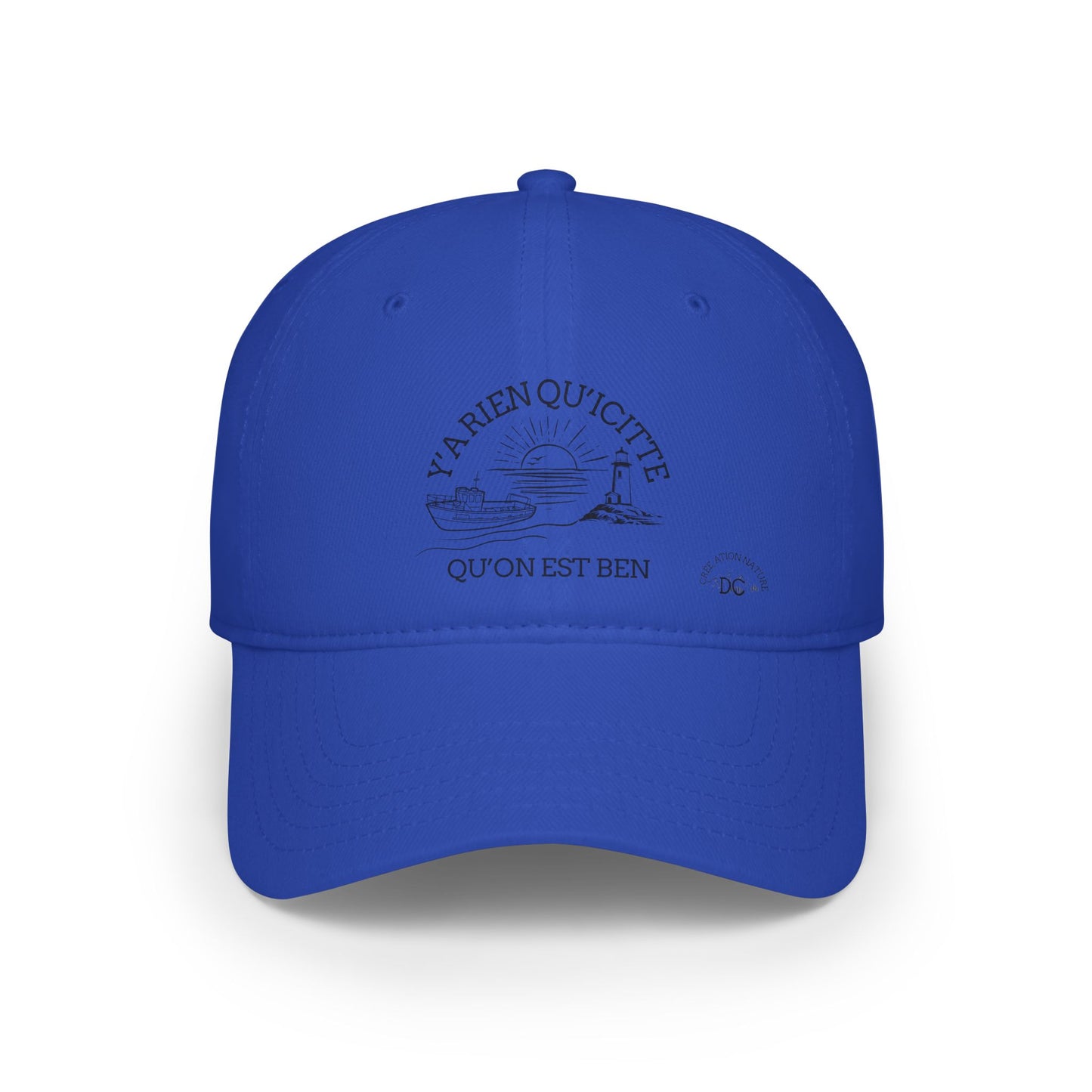 Casual Red Baseball Cap - "Y'A RIEN QU'Y'ACITTE" Inspirational Design - Crée_ation Nature DC